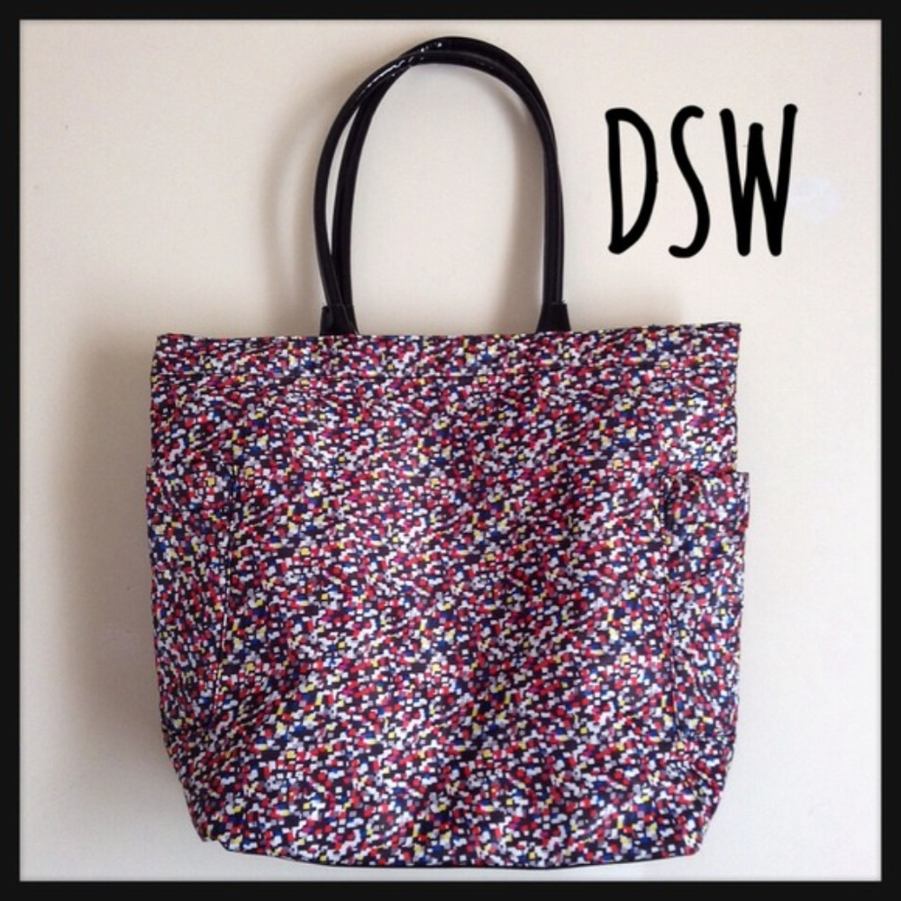 NEW DSW "Jerry" Colorful Print Tote
